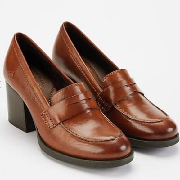 Born Loafer Heels Holliston Women’s Brown Size 8.5 - Picture 8 of 8